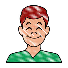 Man smiling avatar icon vector illustration graphic design
