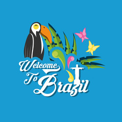 Obraz premium Welcome to brazil design