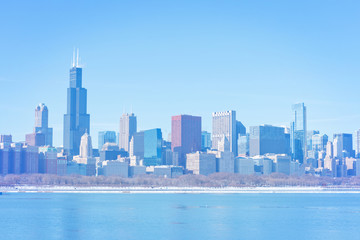 Fototapeta na wymiar Winter in Chicago