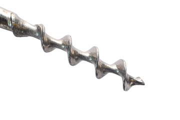 Close up of Corkscrew Wine Opener on white background