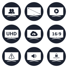 Fototapeta premium Vector TV icons