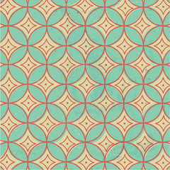 Seamless Geometric Diamonds Stars and Circles Pattern