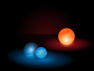 vector luminance ball hi-tech background