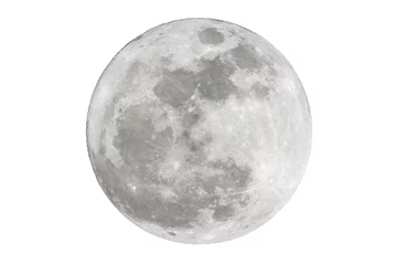Papier Peint photo autocollant Pleine lune Full moon isolated over white background