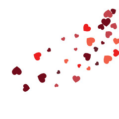 Vector Confetti Background Pattern.  Element of design.  Colored hearts on a white background