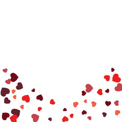 Vector Confetti Background Pattern.  Element of design.  Colored hearts on a white background