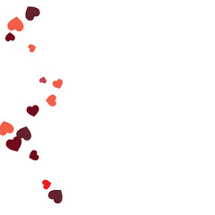 Vector Confetti Background Pattern.  Element of design.  Colored hearts on a white background