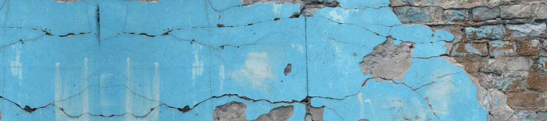 panorama  blue turquoise textured concrete background