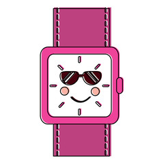 watch sunglasses  kawaii icon image vector illustration design 
