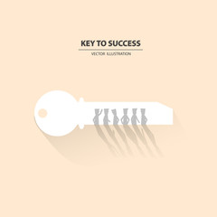 Teamwork and communication are the key to success. Business concept. Vector illustration.