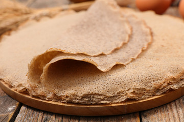buckwheat crepe with ingredient