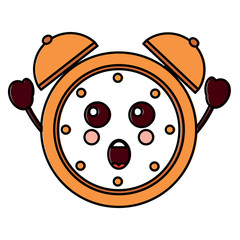 suprised clock kawaii icon image vector illustration design 