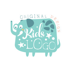 Kids logo original design, baby shop label, fashion print for kids wear, baby shower celebration, greeting, invitation card hand drawn vector Illustration