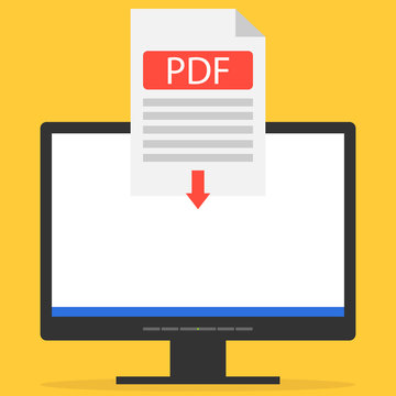 The PDF file is downloaded to the computer. Download the PDF file via the Internet.