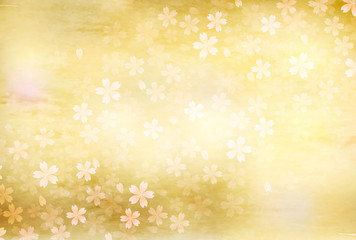 桜　春　和紙　背景