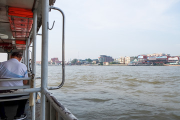 View from a ferry in the river