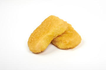 Chicken nuggets isolated on white background