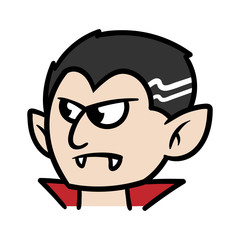 Cartoon Dracula or Vampire Vector Illustration