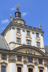 Fototapeta na wymiar University of Wroclaw, mathematical tower, Wroclaw, Poland.