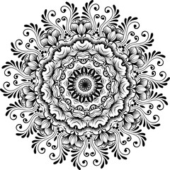 floral round lace mandala