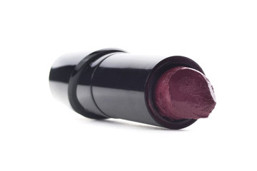 Isolated red lipstick on white.