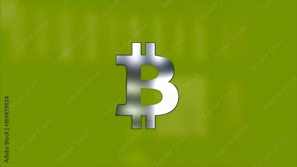 Poster abstract animation of bitcoin currency sign. crypto currency bitcoin. global internet worldwide. gre