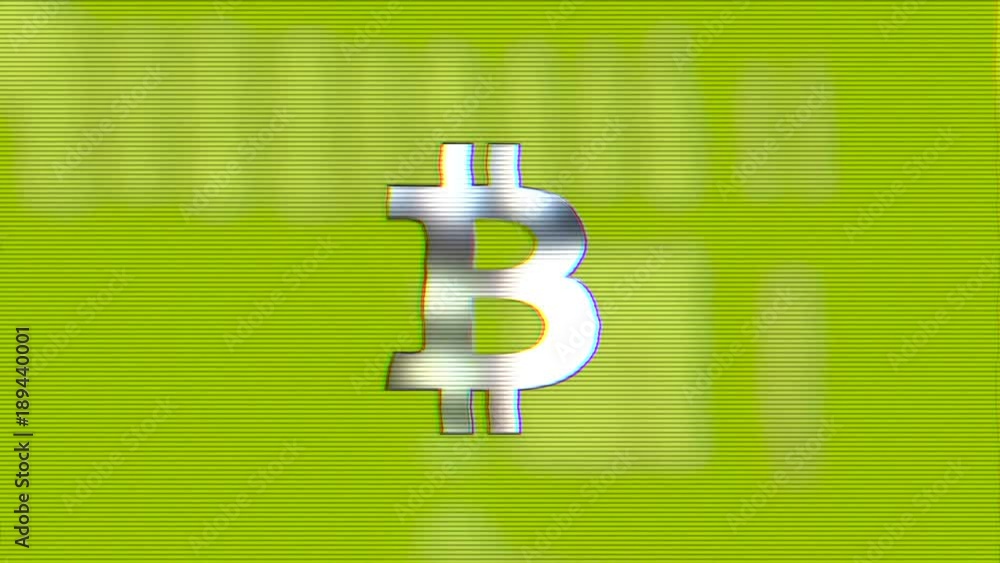Poster abstract animation of bitcoin currency sign. crypto currency bitcoin. global internet worldwide. gre