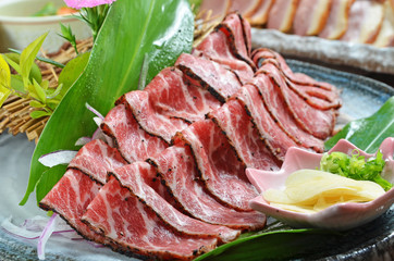 Roast beef on a plate