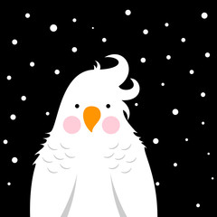Funny, cute cartoon parrot Vector eps 10