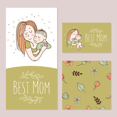 The best mom. Vector illustration