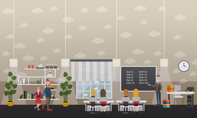 School concept vector illustration in flat style