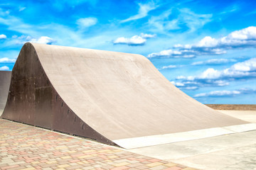  Big jumps in skate park. - Powered by Adobe