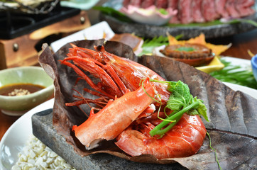 Delicious Japanese seafood -shrimp dishes