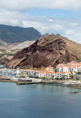 Fototapeta na wymiar Prainha located near the breathtaking area of Ponta de Sao Lourenço, the eastern part of Madeira, Portugal