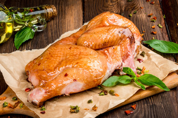 Plovina smoked chicken filmed in decor