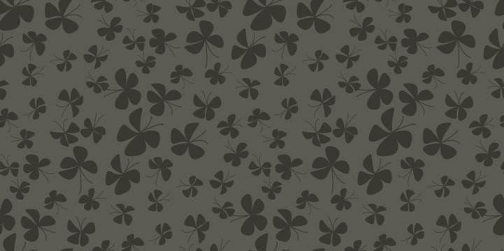 Abstract scattered night butterfly background for fabric, wrapping paper, package. Dust black and gray horror style seamless pattern. Vector illustration for surface design.