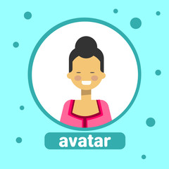 Asian Woman Avatar Icon Malaysia Female In Traditional Costume Profile Portrait Flat Vector Illustration