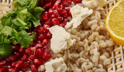 egyptian Barley Salad with Pomegranate Vinaigrette