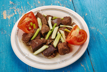 Central Asian Kebab from .mutton liver