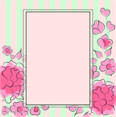 Multicolored floral background, vector