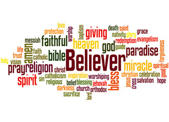 Believer word cloud concept 2