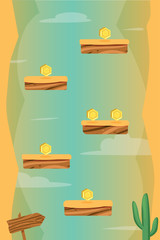 Cartoon Vertical Desert Game Background
