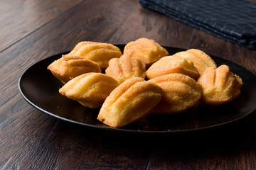 Traditional French Homemade Madeleine Cakes.