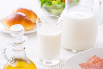 朝食~牛乳