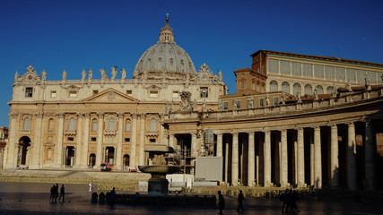 Obraz premium The view of St Peter Basilica , Rome, Vatican, Italy.