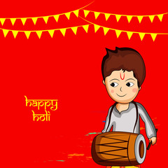 illustration of elements of Indian festival Holi Background