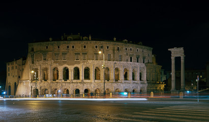 Teatro Di Marcello Night Rome, Italy.