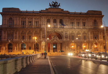 Fototapeta premium Amazing view of Building of The Supreme Court of Cassation, Rome, Italy