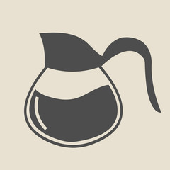 Flat Coffee Pot Vector icon