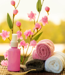 Spas Setting Concept Shows Relaxing Beauty and Wellness